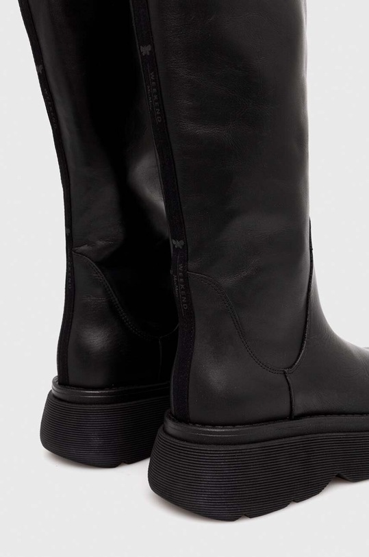 Scarpe Weekend Max Mara stivali in pelle Flou 2357960134600.BLACK nero