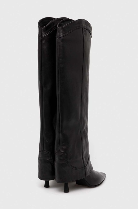 Obuwie AGL kozaki skórzane LETIZIA BOOT D247509PCSOFTY0000 czarny