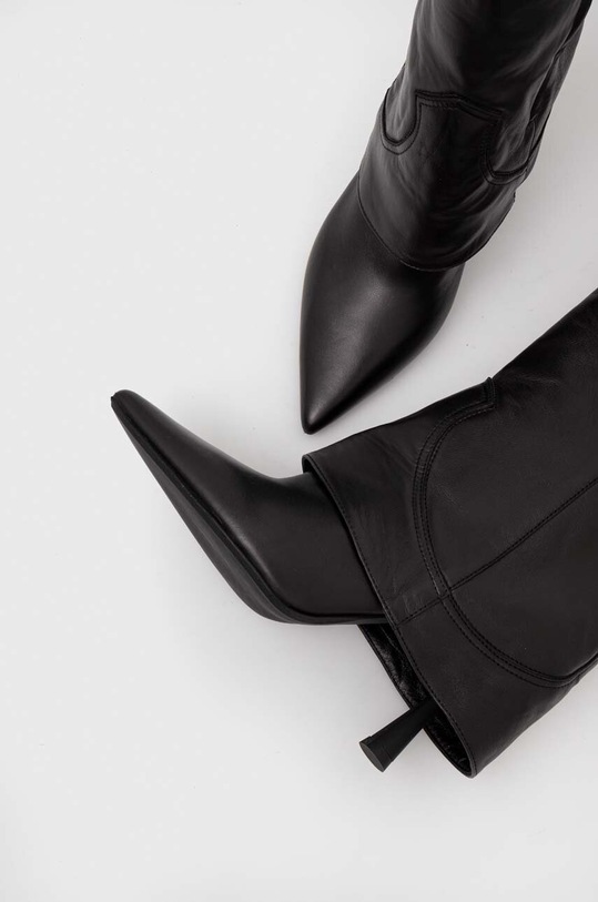 AGL kozaki skórzane LETIZIA BOOT czarny D247509PCSOFTY0000