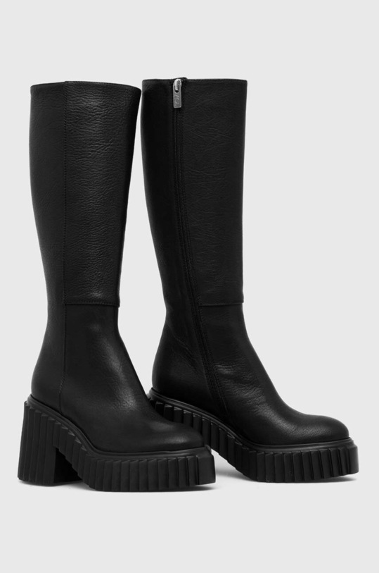 AGL kozaki skórzane TIGGY HIGH D263529PGKK0011013 czarny AW23