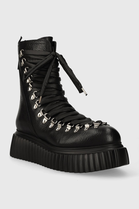 AGL workery skórzane DROMO D751501PGKI0121013 czarny AW23