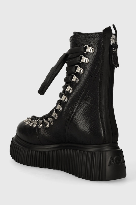 Obuwie AGL workery skórzane DROMO D751501PGKI0121013 czarny
