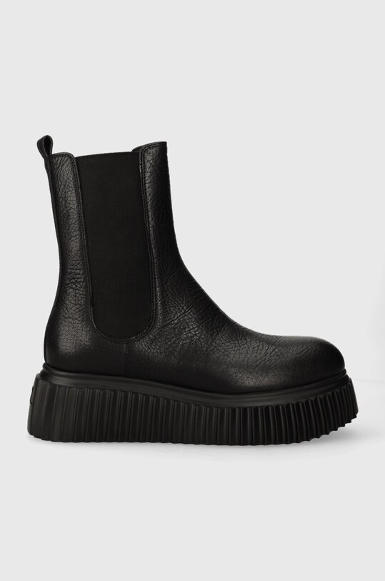 AGL ghete chelsea de piele PENELOPE 5-8 cm negru D751546PGKI0121013