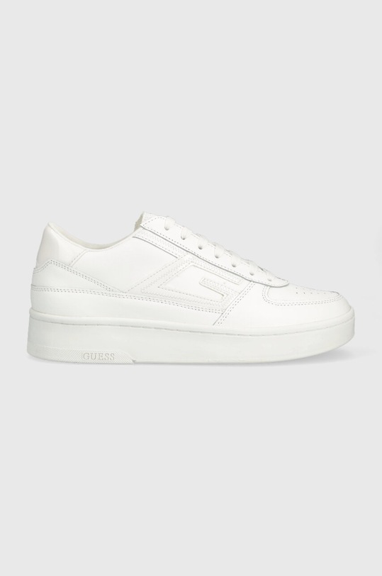 Guess sneakersy skórzane SILINA imitacja skóry licowej biały FL7SIL.LEA12.WHITE