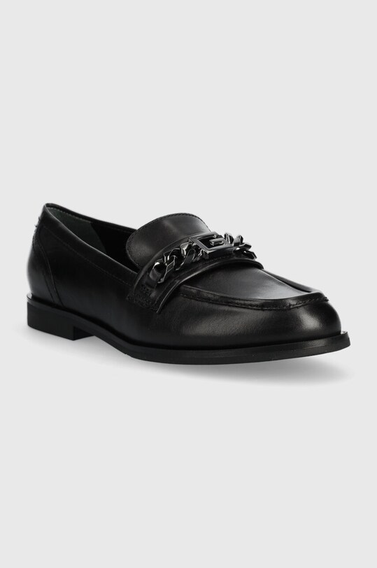 Δερμάτινα κλειστά παπούτσια Guess FL7VIC LEA14 FL7VIC.LEA14.BLACK μαύρο AW23