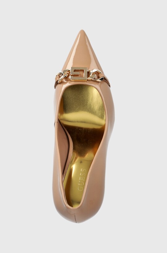 Шкіряні туфлі Guess FL7SCA PAT08 бежевий FL7SCA.PAT08.NUDE