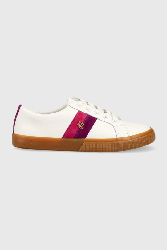 Lauren Ralph Lauren sneakersy skórzane Janson IV skóra zamszowa biały 802912650002.600