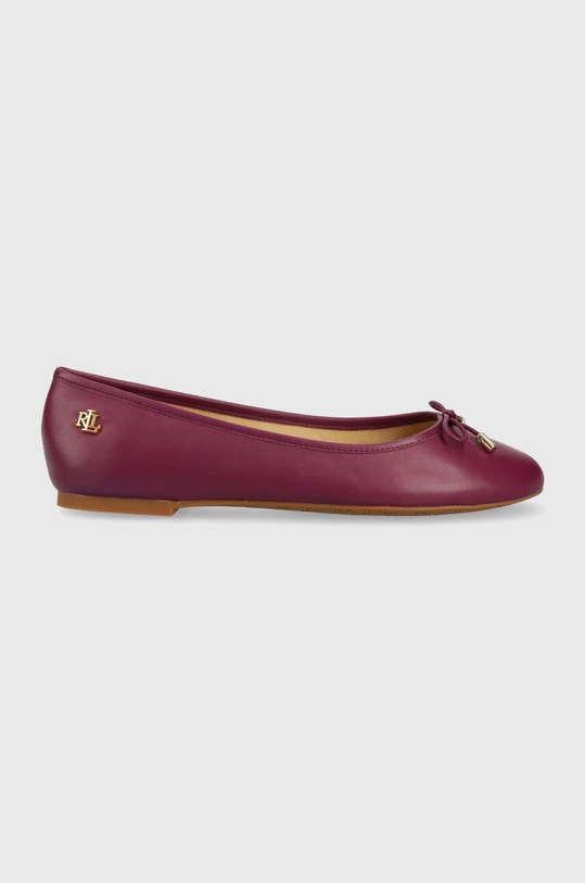 Lauren Ralph Lauren baleriny skórzane Jayna fioletowy 802824650019.500