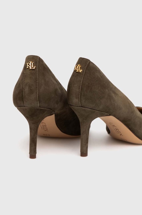 Obuwie Lauren Ralph Lauren szpilki zamszowe Lanette 802709652008.300 zielony