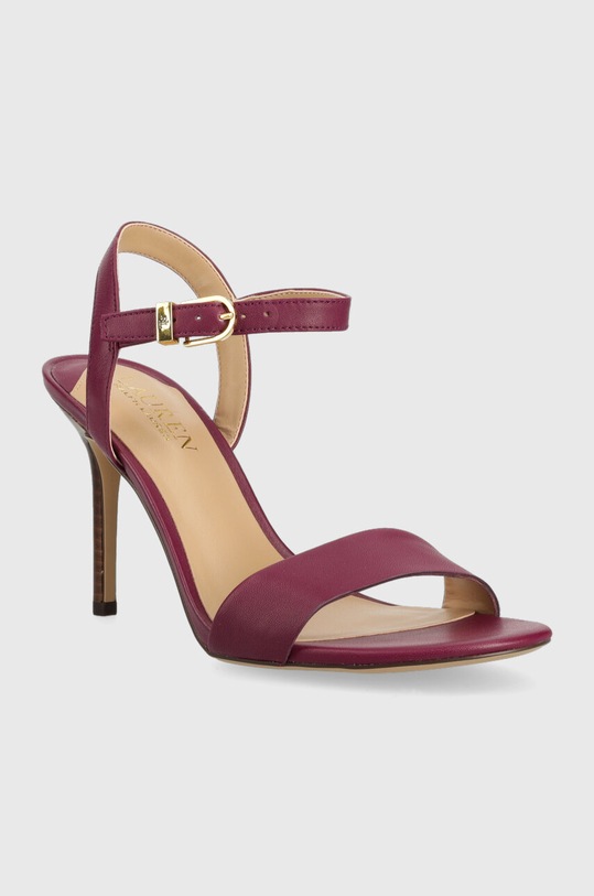Lauren Ralph Lauren sandały skórzane Gwen 802836571004.500 fioletowy AW23