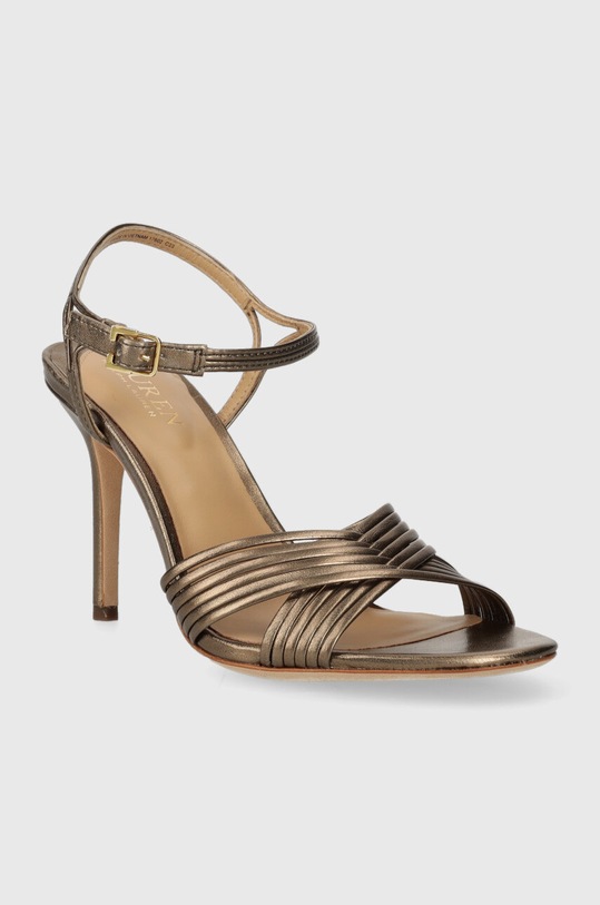 Lauren Ralph Lauren sandali in pelle Madelaine 802912330001.710 oro AW23