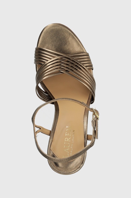 Lauren Ralph Lauren sandali in pelle Madelaine oro 802912330001.710