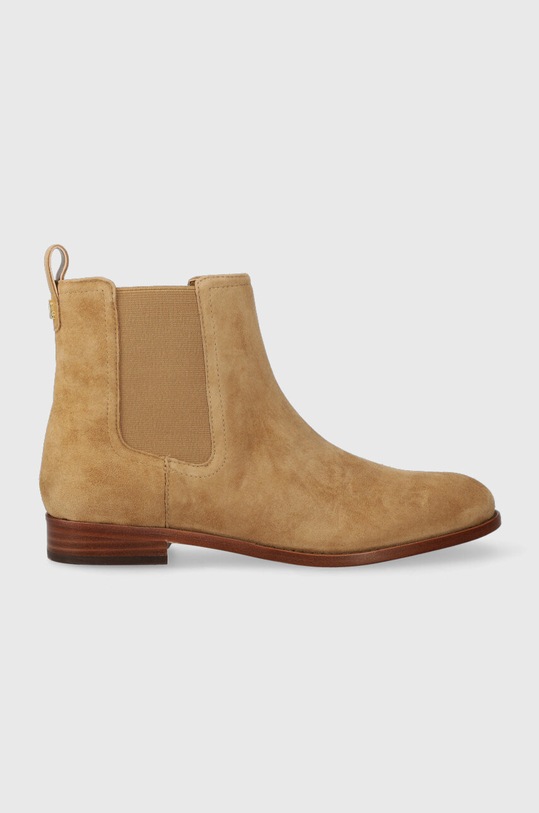 Lauren Ralph Lauren sztyblety zamszowe Brylee płaski beżowy 802912264001.260