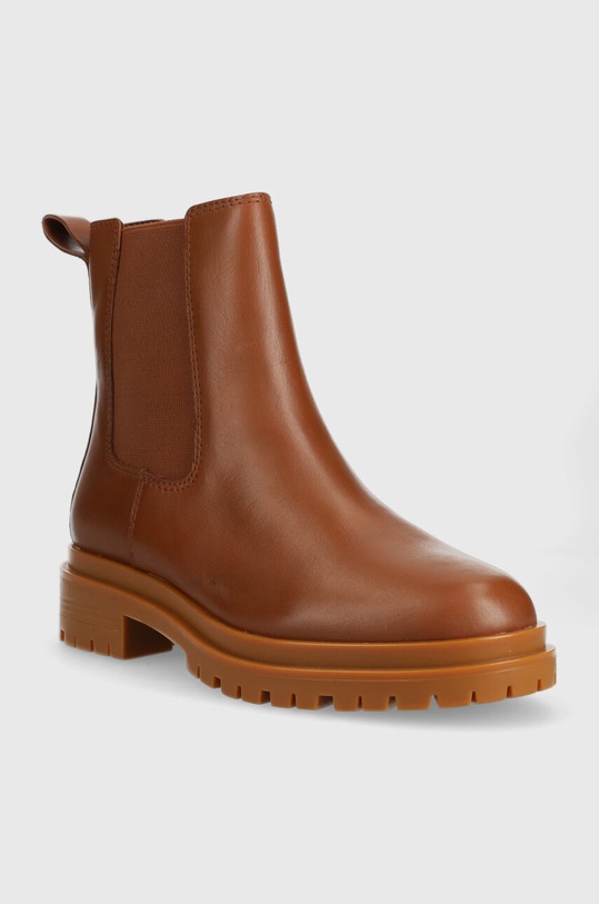 Lauren Ralph Lauren sztyblety skórzane Corinne 802862731002.270 brązowy AW23