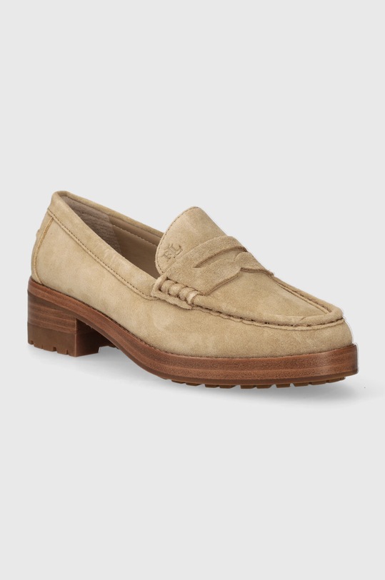 Lauren Ralph Lauren mokasyny zamszowe Wren 802912324001.260 beżowy AW23