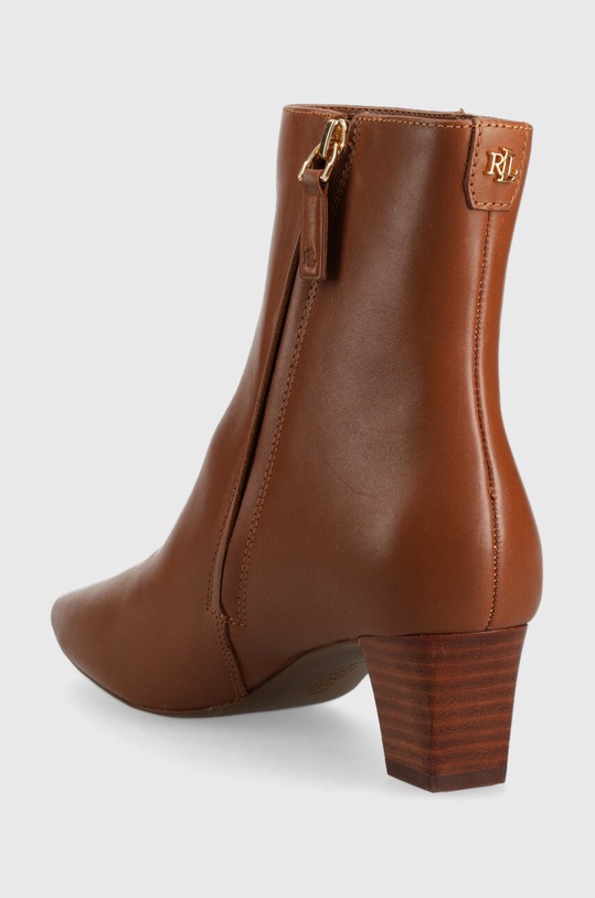 Obuwie Lauren Ralph Lauren botki skórzane Willa 802912365002.270 brązowy