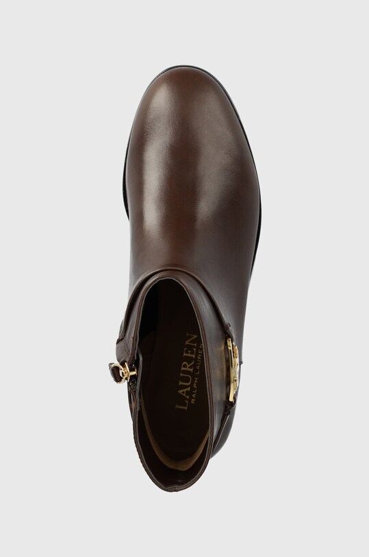 Kožené kotníkové boty Lauren Ralph Lauren Briela hnědá 802912273003.200