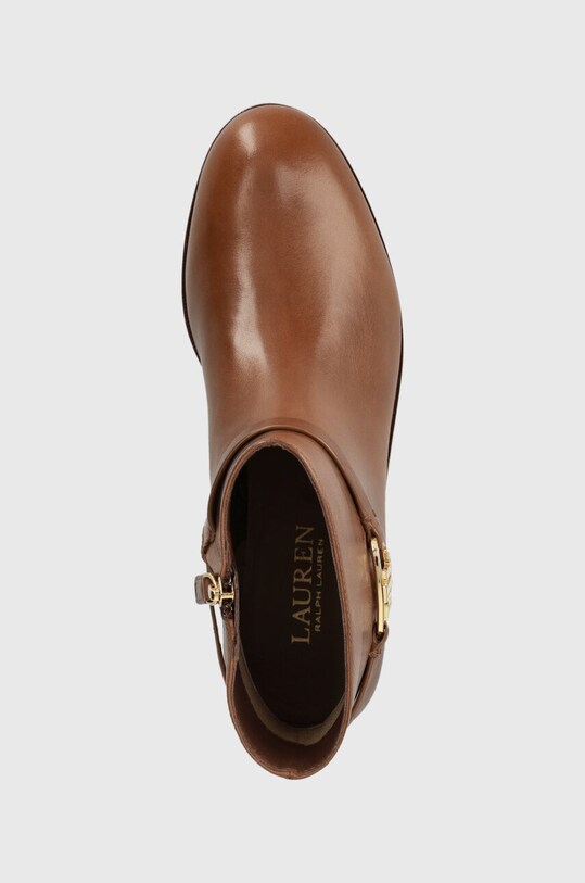 Lauren Ralph Lauren botki skórzane Briela brązowy 802912273002.270