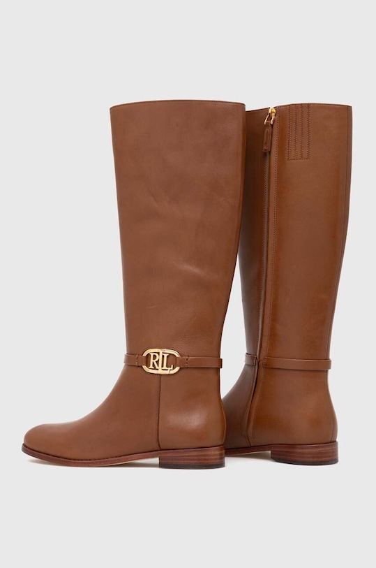 Обувь Кожаные сапоги Lauren Ralph Lauren Bridgette 802908350001.270 коричневый
