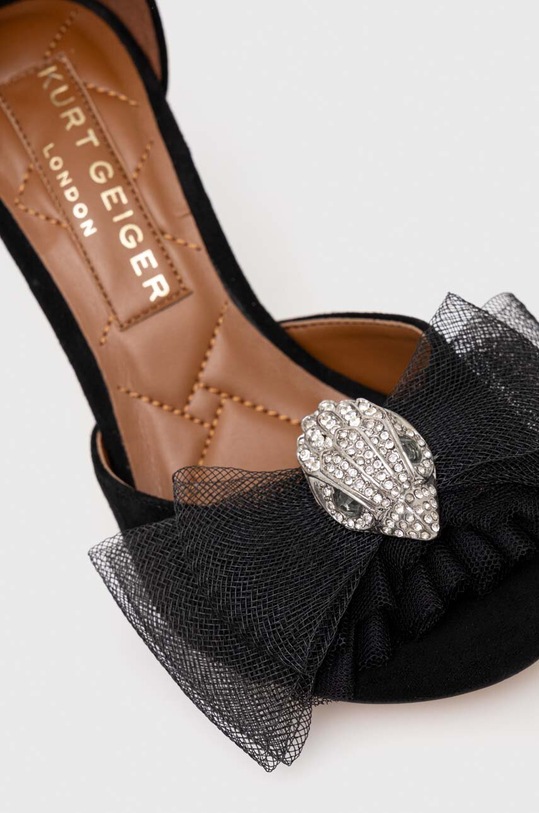 Kurt Geiger London velúr szandál Kensington Bow Sandal 9989100209.BLACK fekete