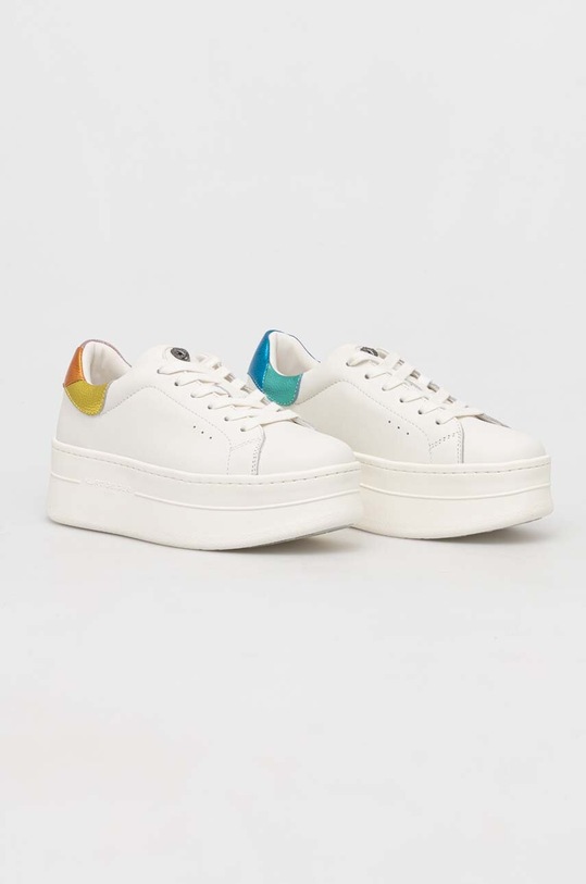 Kožené tenisky Kurt Geiger London Laney Pumped 9991919109.WHITE bílá AW23