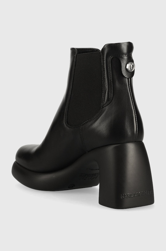 Boty Kožené kotníkové boty Karl Lagerfeld ASTRAGON KL33840.000 černá