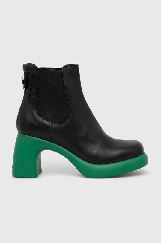 Karl Lagerfeld sztyblety skórzane ASTRAGON słupek czarny KL33840.00F