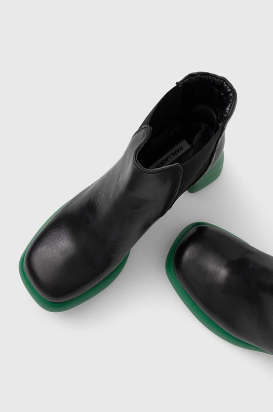 Karl Lagerfeld sztyblety skórzane ASTRAGON czarny KL33840.00F