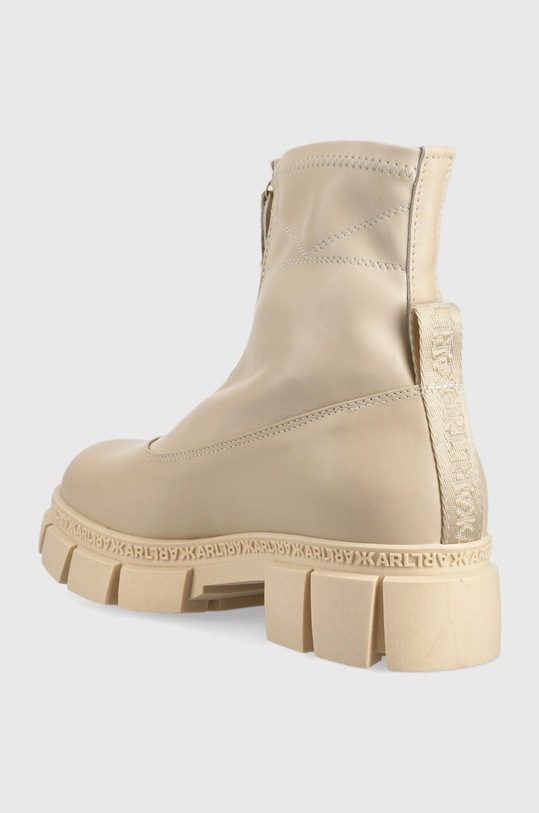 Încălțăminte Karl Lagerfeld cizme de piele ARIA KL43260.0H1 bej