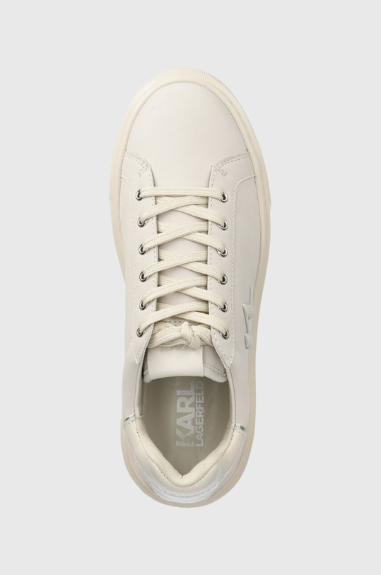 Karl Lagerfeld sneakersy skórzane MAXI KUP beżowy KL62217.2T1