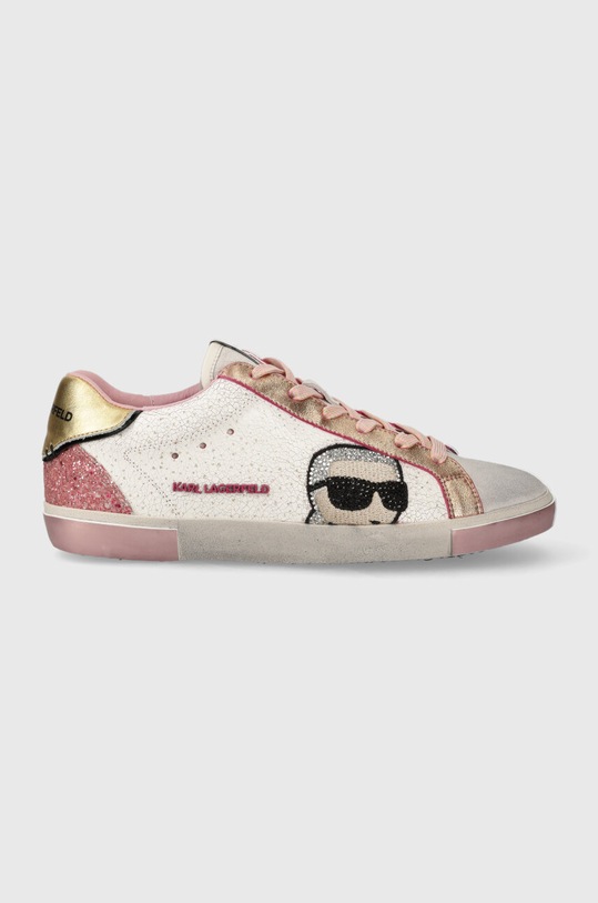 Karl Lagerfeld sneakersy skórzane SKOOL skóra zamszowa multicolor KL60136G.11P