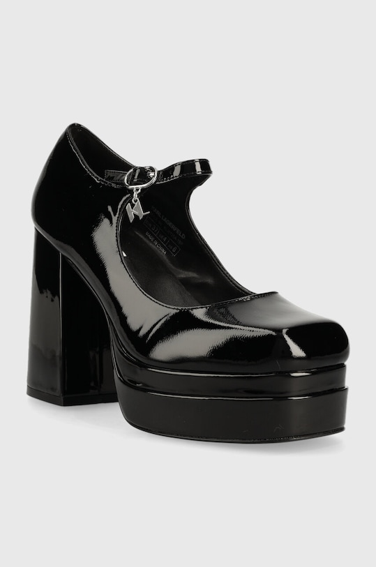 Kožené lodičky Karl Lagerfeld STRADA KL30125A.1BP čierna AW23