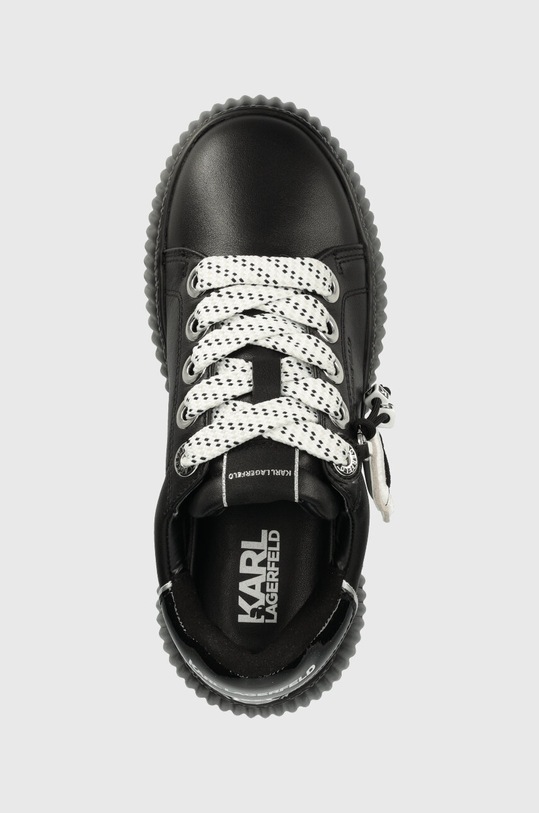 Karl Lagerfeld sneakersy skórzane KREEPER LO czarny KL42376N.000