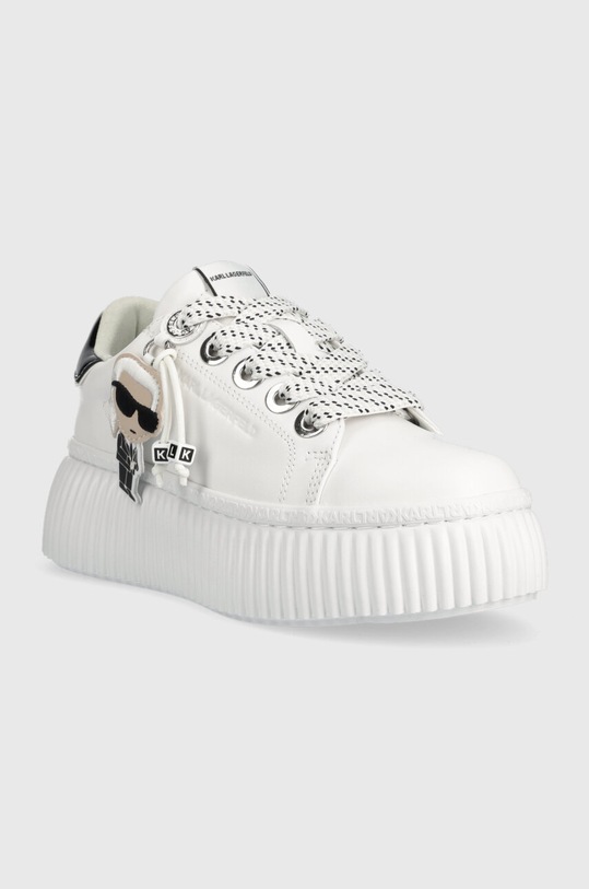 Karl Lagerfeld sneakersy skórzane KREEPER LO KL42376N.011 biały AW23