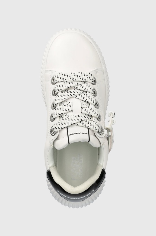 Karl Lagerfeld sneakersy skórzane KREEPER LO biały KL42376N.011