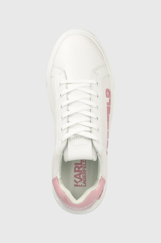 Karl Lagerfeld sneakersy skórzane MAXI KUP biały KL62210.01P