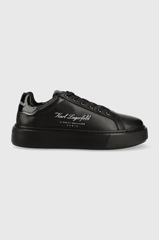Karl Lagerfeld sneakers din piele MAXI KUP plată negru KL62223F.00X