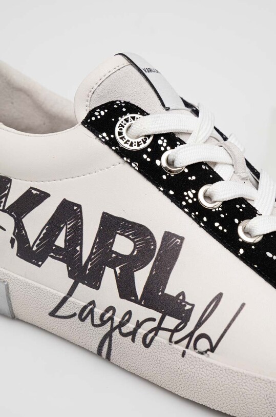 Karl Lagerfeld sneakersy skórzane SKOOL biały KL60111.010