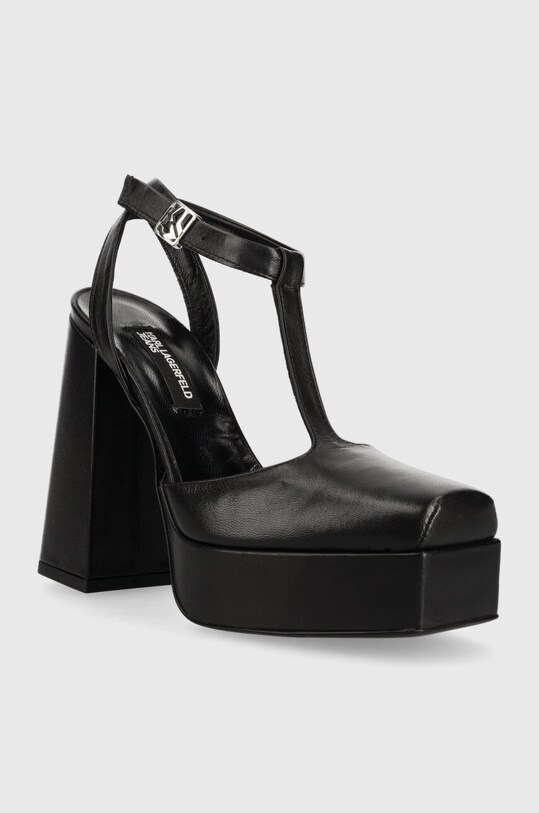 Шкіряні туфлі Karl Lagerfeld Jeans SOIREE PLATFORM KLJ KLJ93111.1BP чорний AW23