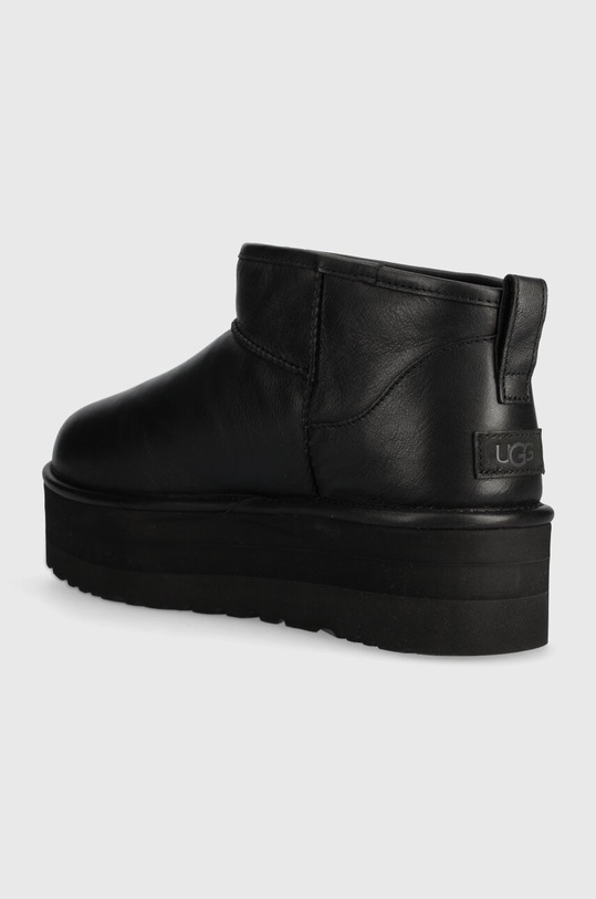 Obuwie UGG śniegowce skórzane Classic Ultra Mini Platform 1141510.BLLE czarny