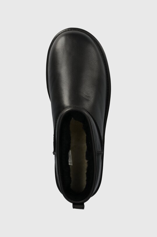 UGG stivali da neve in pelle Classic Ultra Mini Platform nero 1141510.BLLE