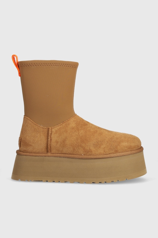 Μπότες UGG Classic Dipper δέρμα σαμουά καφέ 1144031.CHE