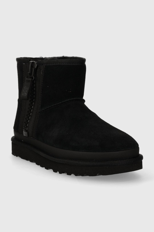 UGG śniegowce zamszowe Classic Ultra Mini II 1144034.BLK czarny AW23