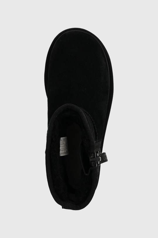 UGG śniegowce zamszowe Classic Ultra Mini II czarny 1144034.BLK