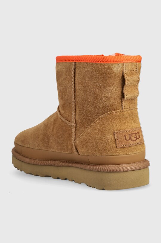 Взуття Замшеві чоботи UGG Classic Mini Zipper Tape Logo 1144034.CHE коричневий