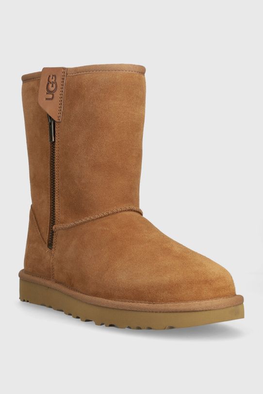 UGG śniegowce zamszowe Classic Short Bailey Zip 1144043.CHE brązowy AW23