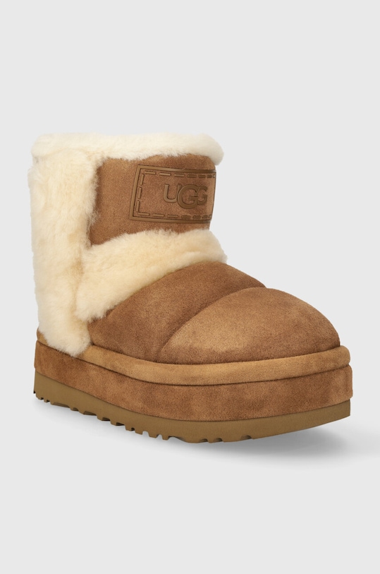 Čizme za snijeg od brušene kože UGG Classic Chillapeak 1144046.CHE smeđa AW23