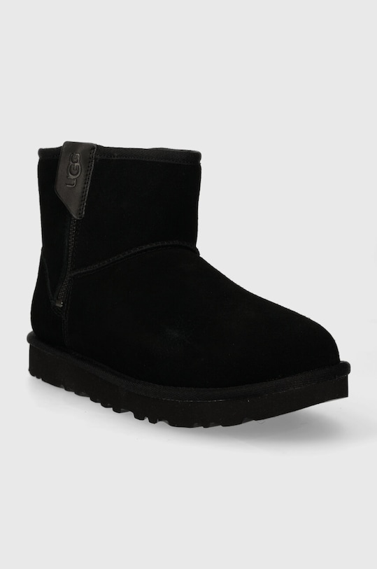 UGG cizme de zapada din piele intoarsa Classic Mini Bailey Zip 1151230.BLK negru AW23