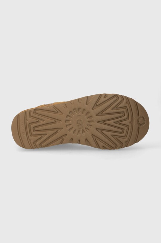 UGG śniegowce zamszowe W Classic Ultra Mini Bling 1153777.CHE brązowy
