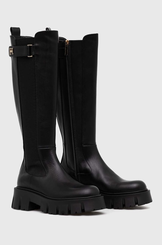 Elisabetta Franchi stivali in pelle SA23B37E2.110 nero AW23
